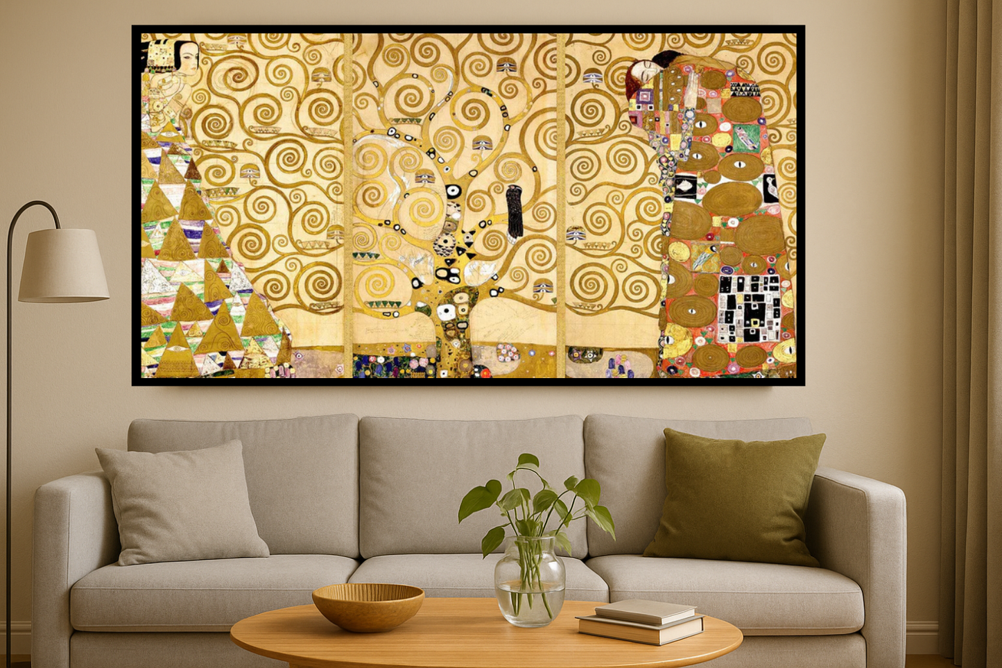 🌳✨ A Árvore da Vida – Friso Stoclet – Gustav Klimt (1905–1909)