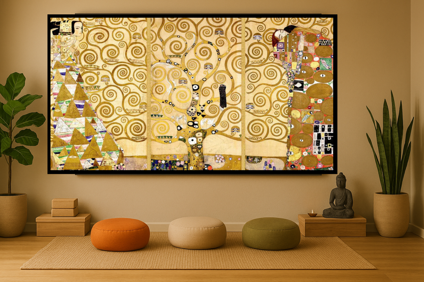 🌳✨ A Árvore da Vida – Friso Stoclet – Gustav Klimt (1905–1909)