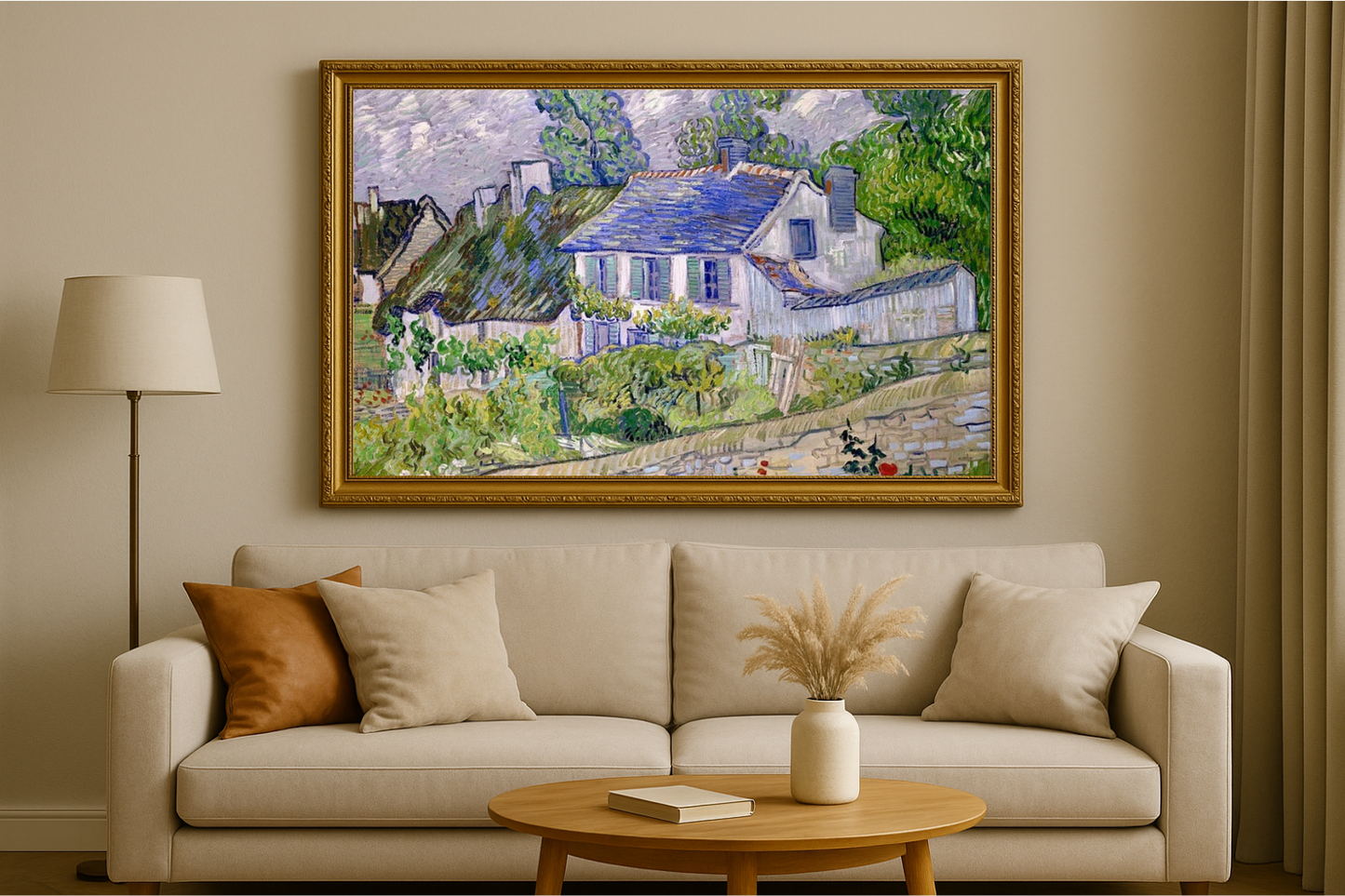 🏡 Casas em Auvers II – Vincent van Gogh (1890)