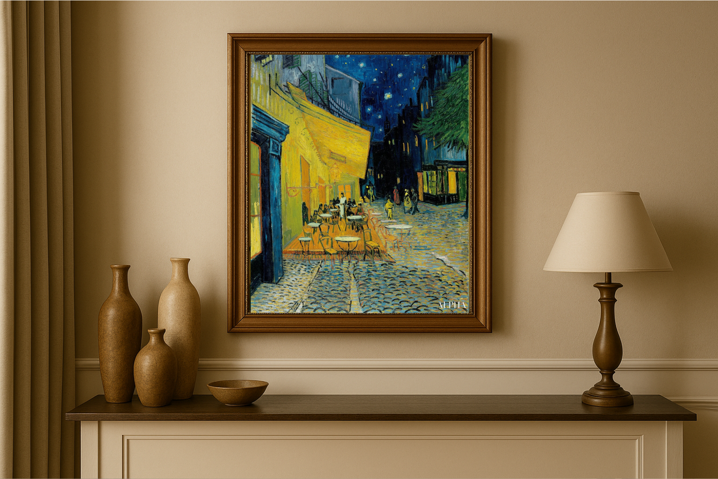 🖼️ Terraço do café à noite – Vincent van Gogh (1888)