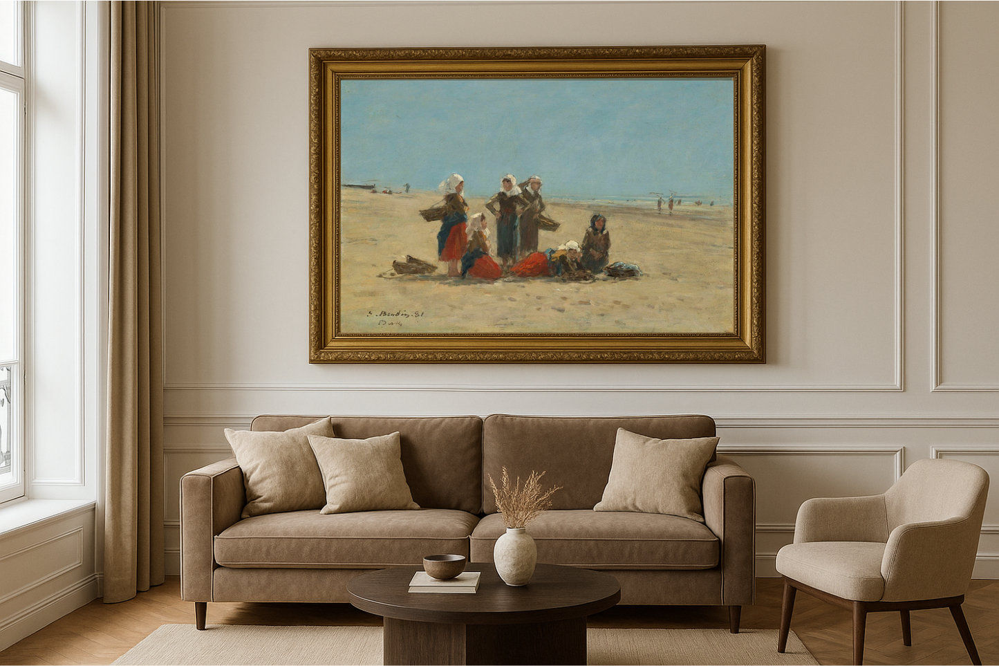 🏖 Mulheres na Praia de Berck – Eugène Boudin (1881)