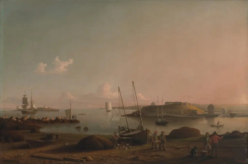 Vista do porto de Gloucester - Fitz Henry Lane