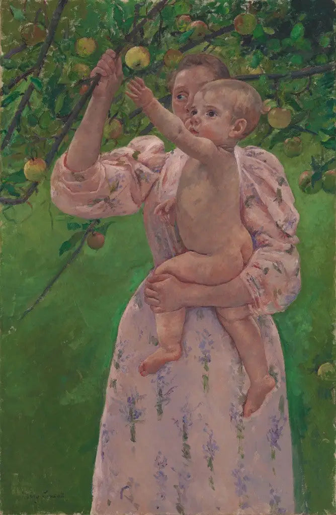 Criança colhendo uma fruta - Mary Cassatt