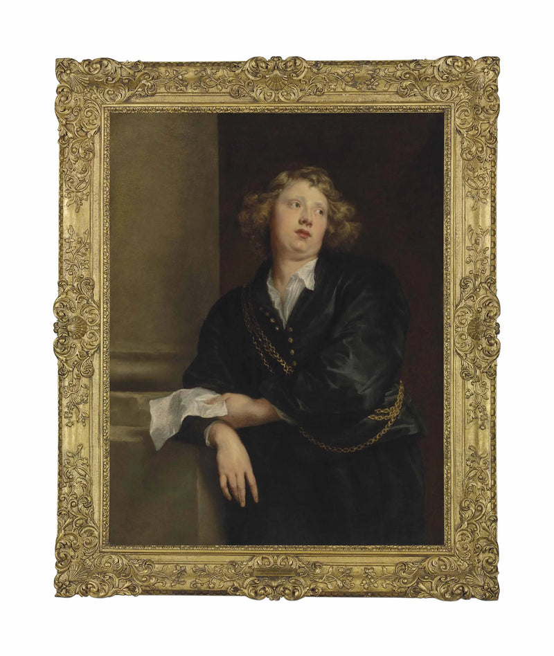 Retrato de Henricus Liberti (1628-1661). Compositor e organista - Antoine van Dyck