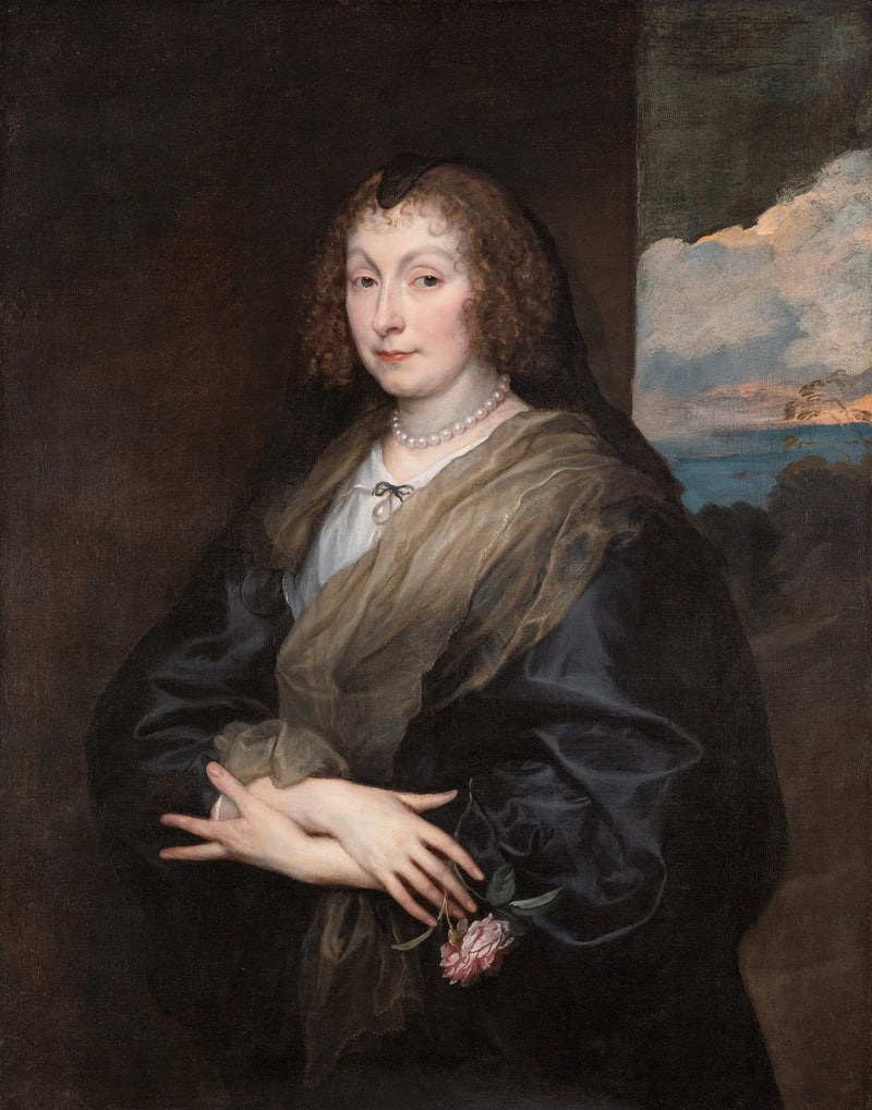 Mulher com rosa - Antoine van Dyck