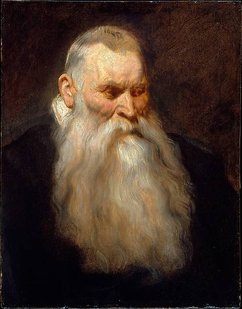 Étude de tête d'un vieil homme à la barbe blanche - Peter Paul Rubens