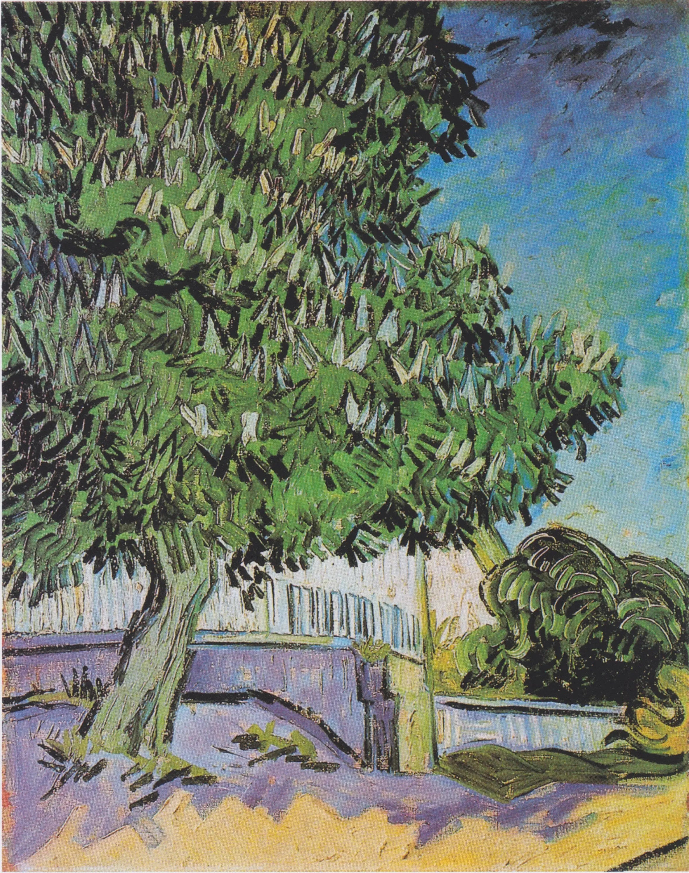 Reproduction du tableau « Marronniers en fleurs - Vincent van Gogh » par Alpha Reproduction en peinture à l’huile