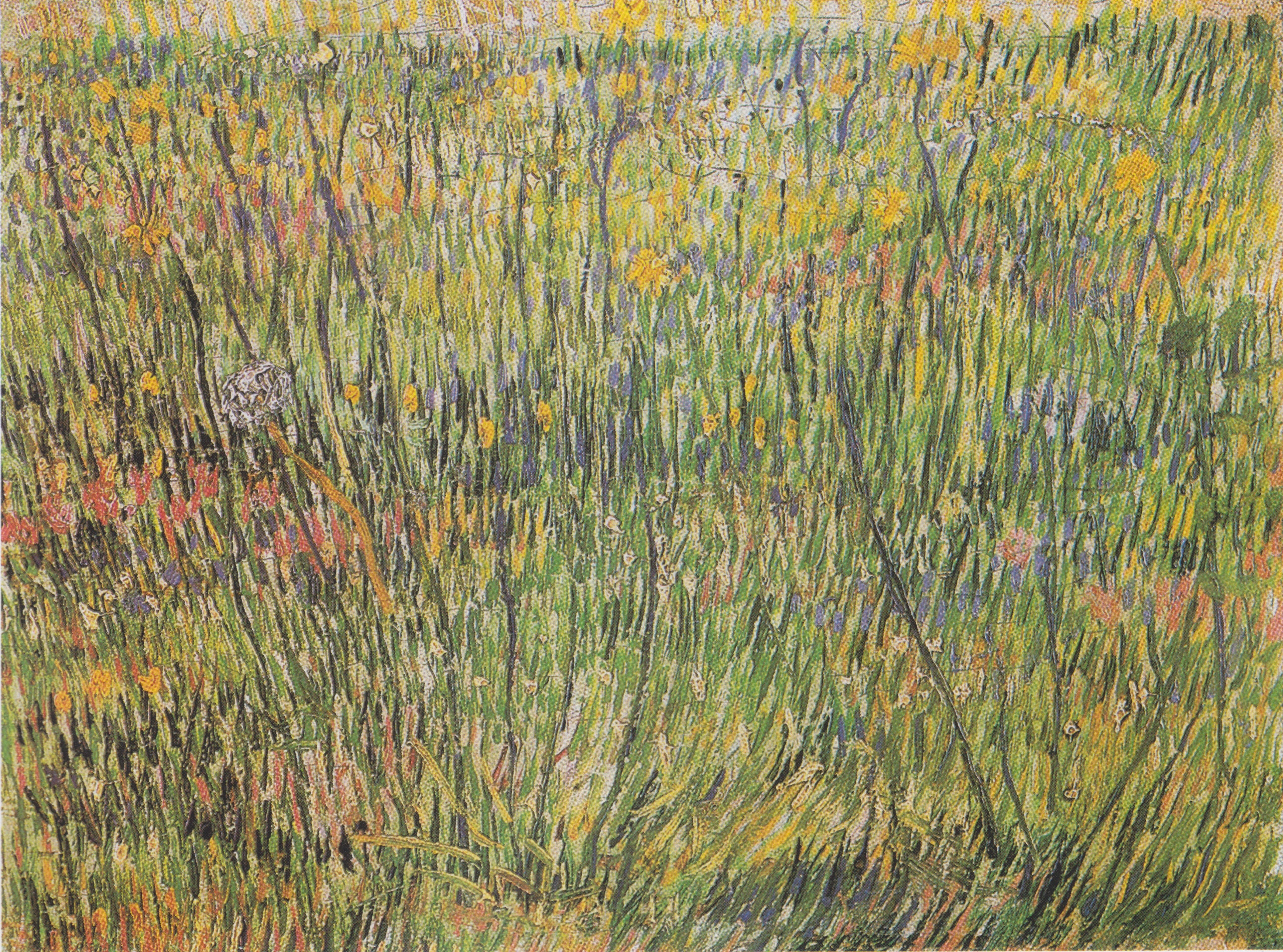 Reproduction du tableau « Pâturage en fleurs - Vincent van Gogh » par Alpha Reproduction en peinture à l’huile