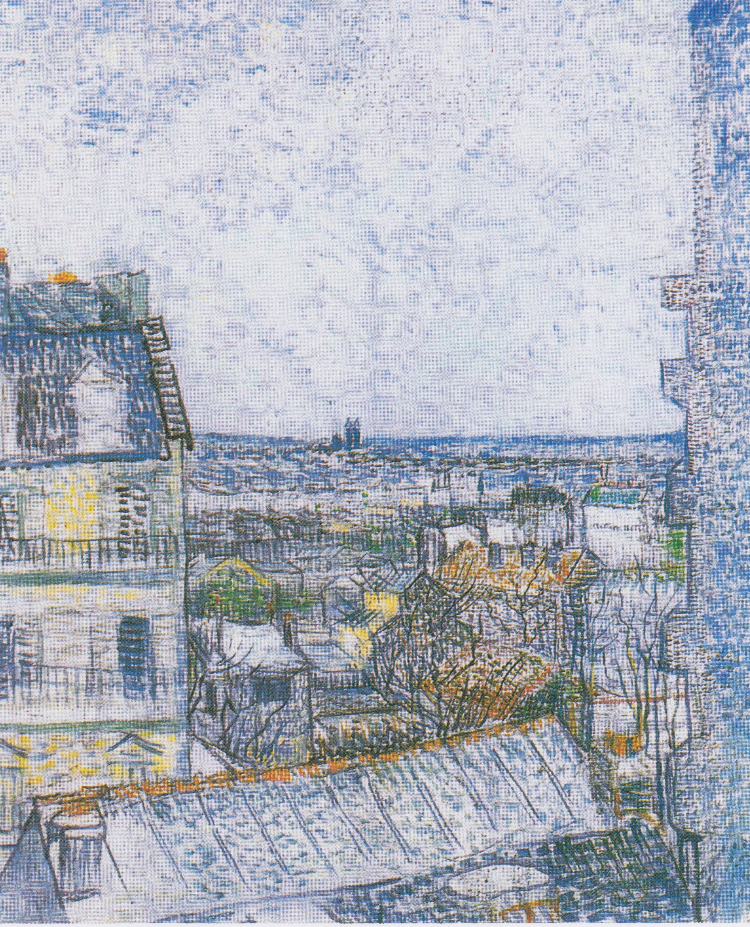Reproduction du tableau « Vue de la chambre de l'artiste, rue Lepic - Vincent van Gogh » par Alpha Reproduction en peinture à l’huile