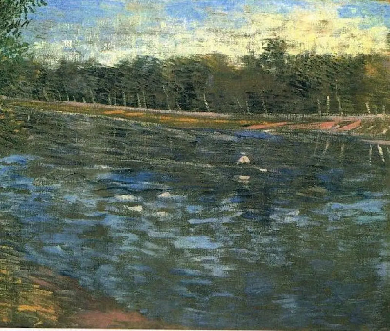 Seine com um barco, A - Vincent van Gogh