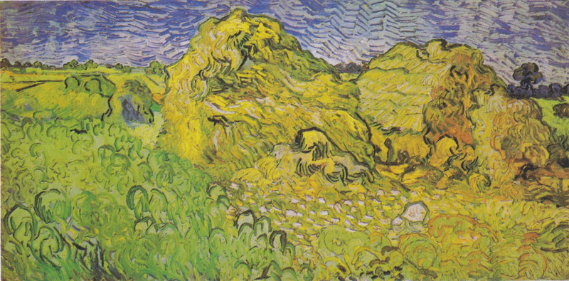 Campo com montes de trigo - Vincent van Gogh