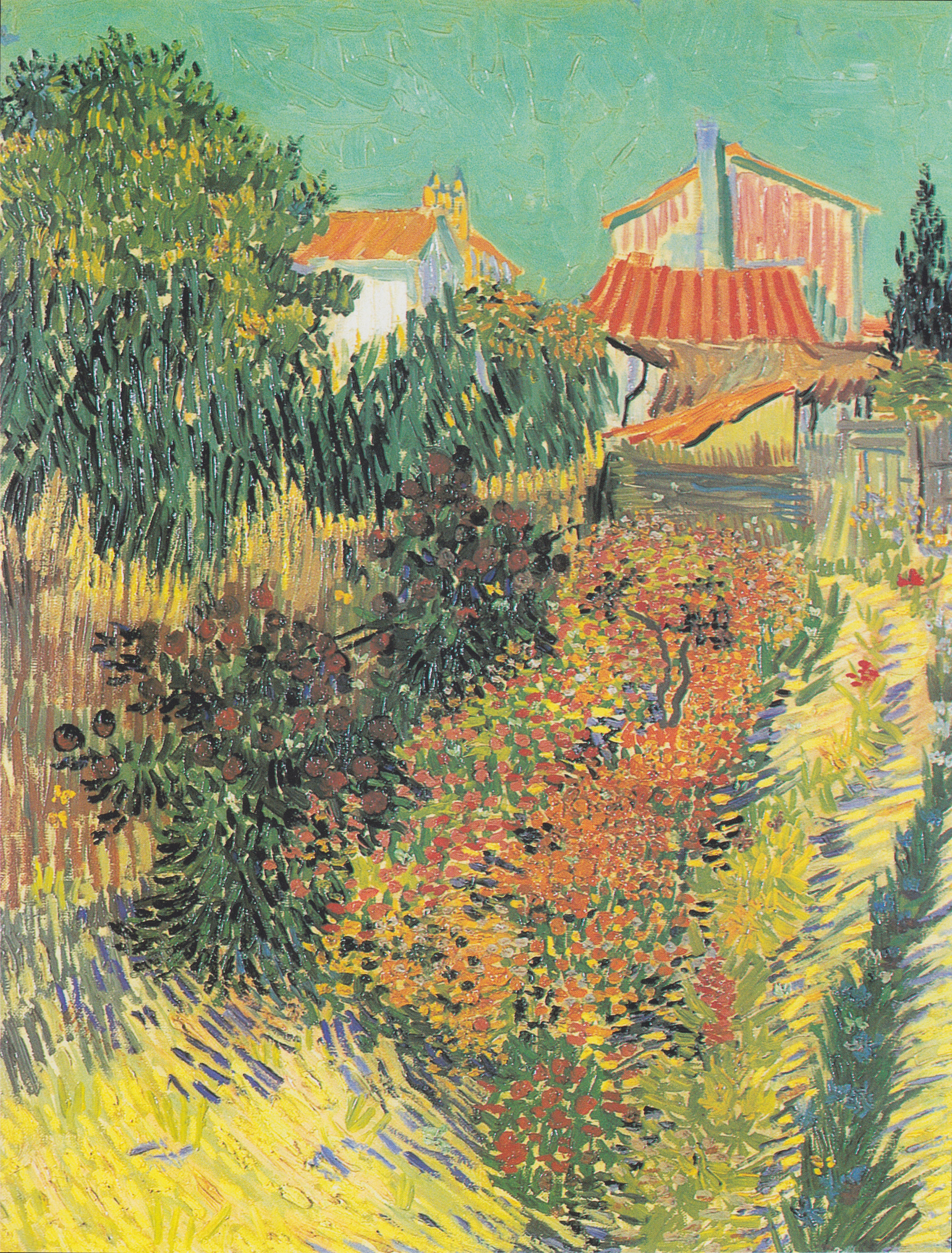 Jardim atrás de uma casa - Vincent van Gogh