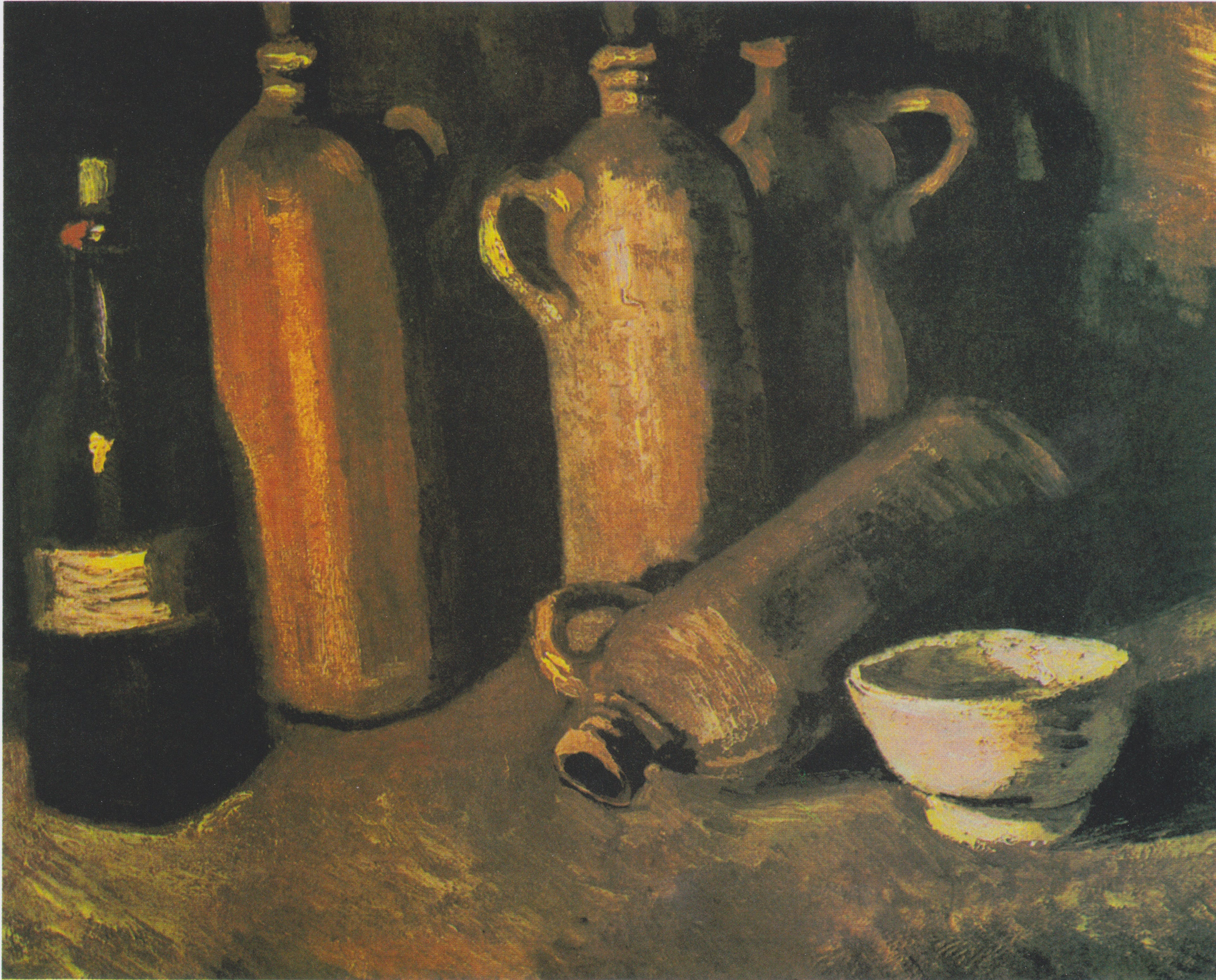 Reproduction du tableau « Nature morte aux bocaux - Vincent van Gogh » par Alpha Reproduction en peinture à l’huile