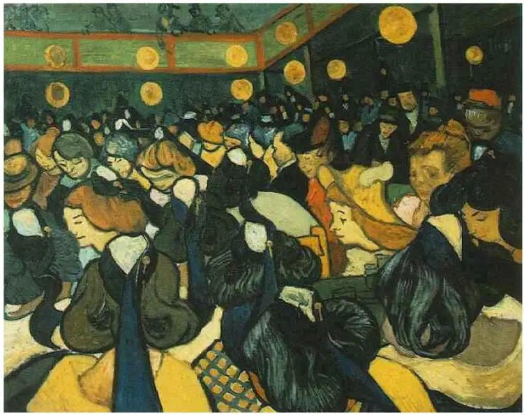 Reproduction du tableau « La Salle de danse à Arles - Vincent van Gogh » par Alpha Reproduction en peinture à l’huile