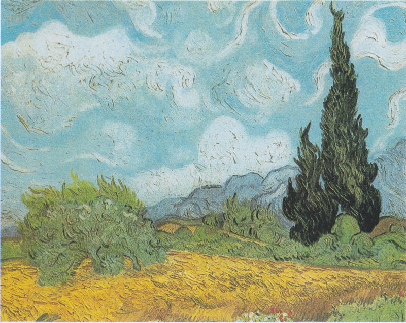 Campo de trigo com cipreste - Vincent van Gogh