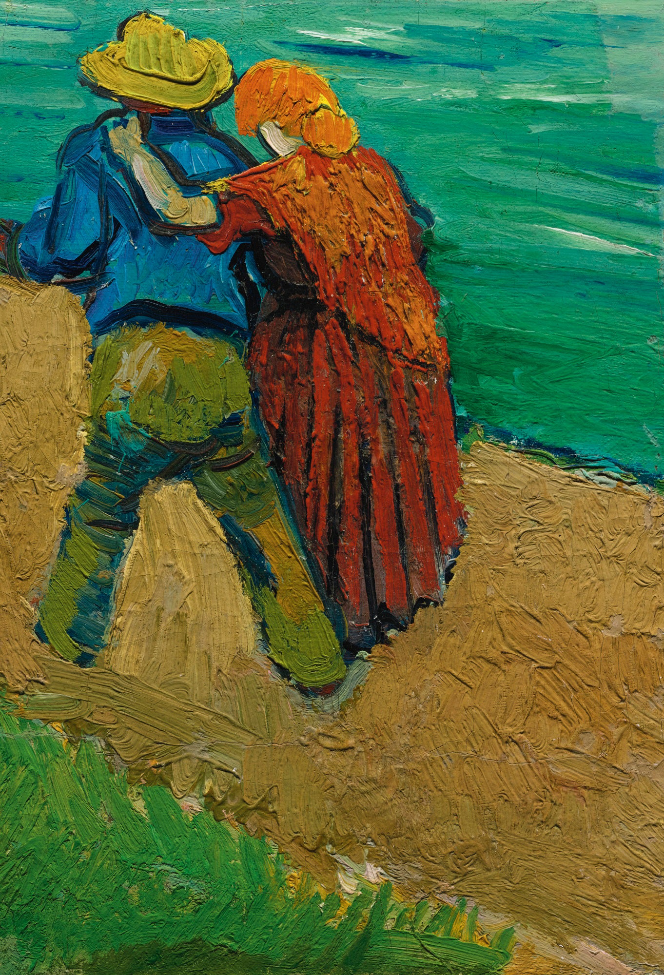 Reproduction du tableau « Églogue en Provence - un couple d'amoureux - Vincent van Gogh » par Alpha Reproduction en peinture à l’huile