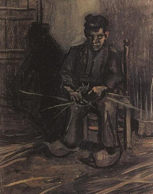 Camponês fazendo uma cesta - Vincent van Gogh