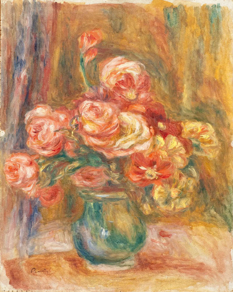 Vaso de rosas - Pierre-Auguste Renoir