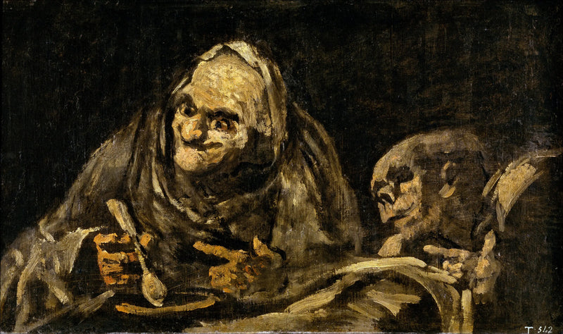 Dois velhos comendo sopa - Francisco de Goya