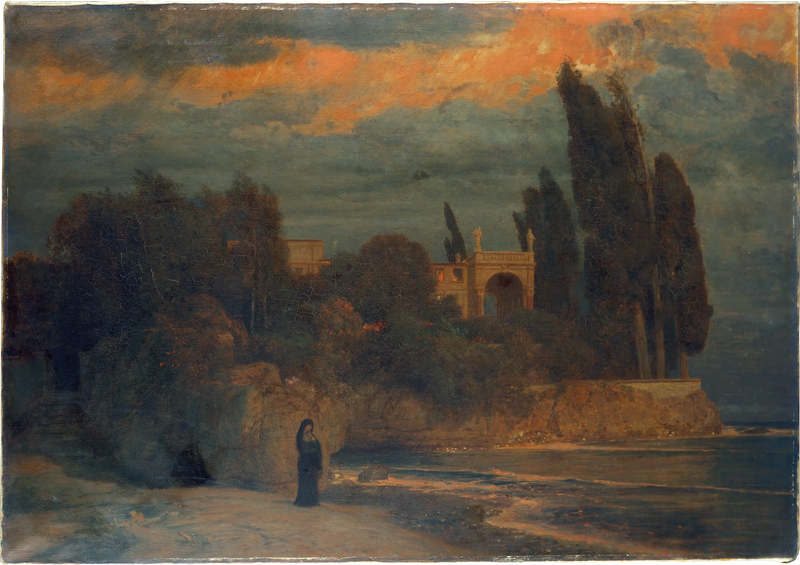 Villa à beira-mar III - Arnold Böcklin