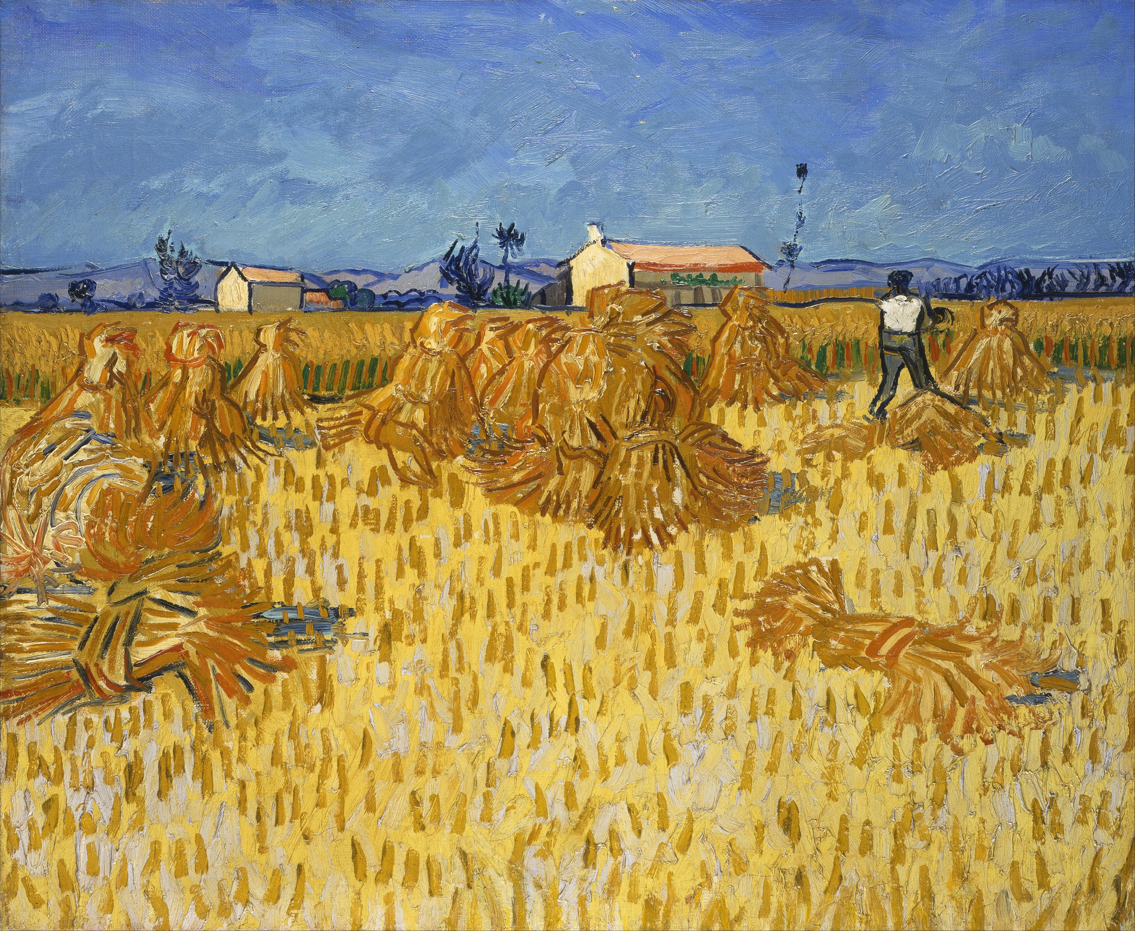Reproduction du tableau « Moisson en Provence. - Vincent van Gogh » par Alpha Reproduction en peinture à l’huile