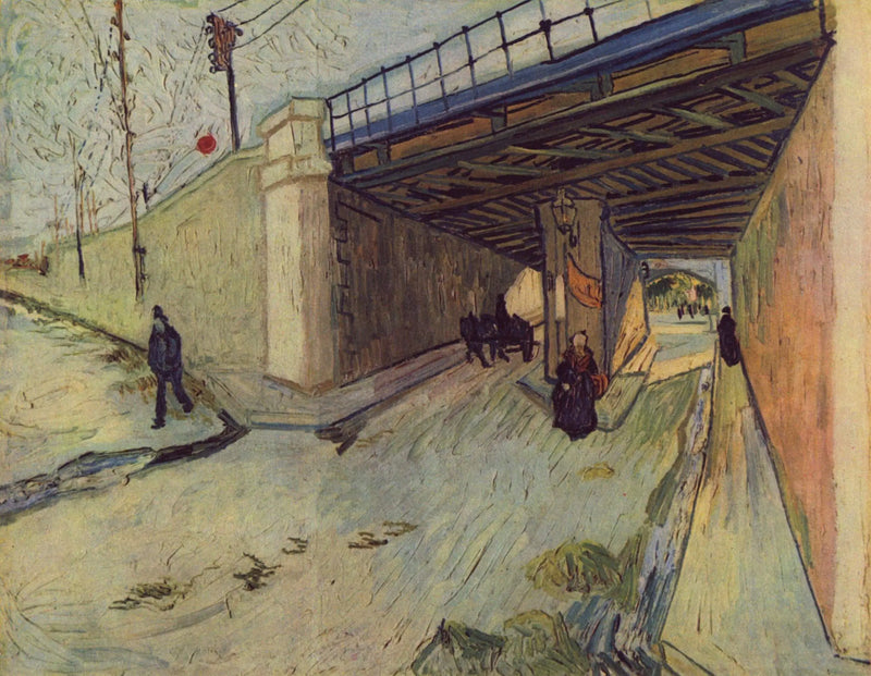 Ponte ferroviária na avenida Montmajour, Arles, O - Vincent van Gogh