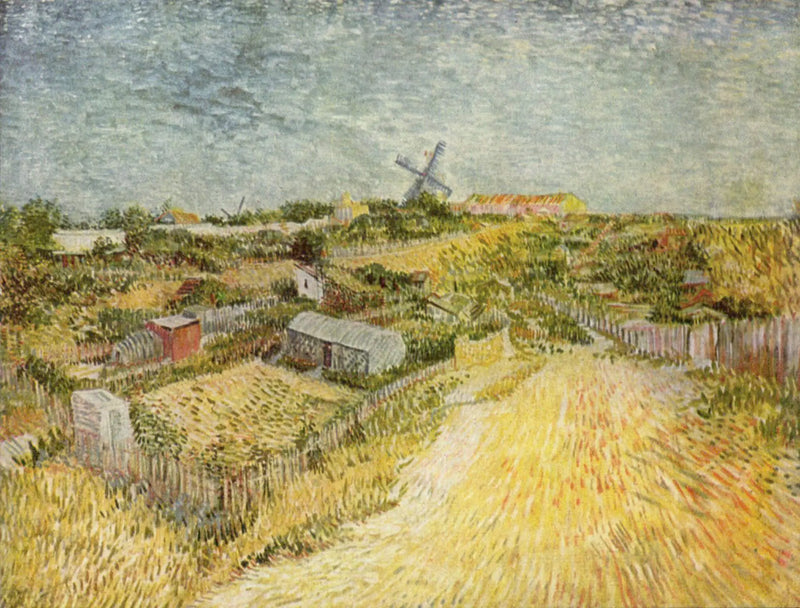 Os jardins hortícolas de Montmartre - Vincent van Gogh