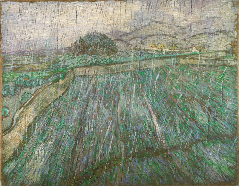 Campo molhado sob a chuva - Vincent van Gogh