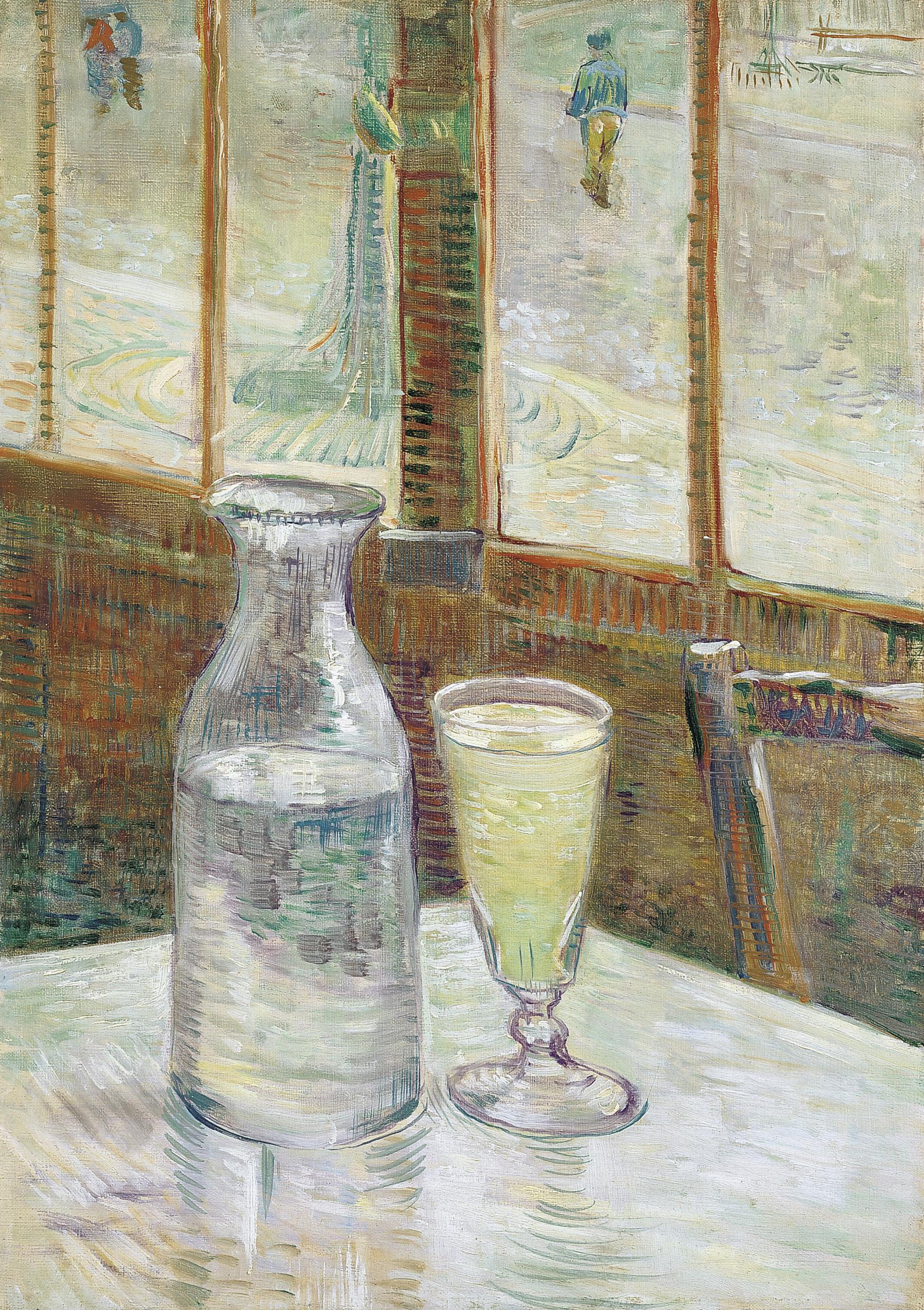 Reproduction du tableau « Table de café avec absinthe - Vincent van Gogh » par Alpha Reproduction en peinture à l’huile