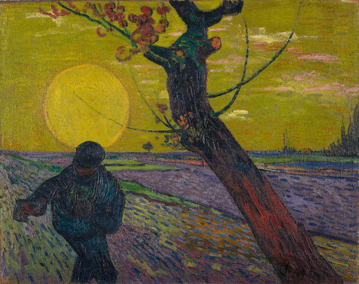 Reproduction du tableau « Le semeur au soleil couchant - Vincent van Gogh » par Alpha Reproduction en peinture à l’huile