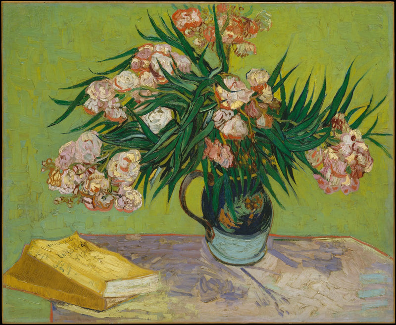 Vaso com louros-rosas - Vincent van Gogh
