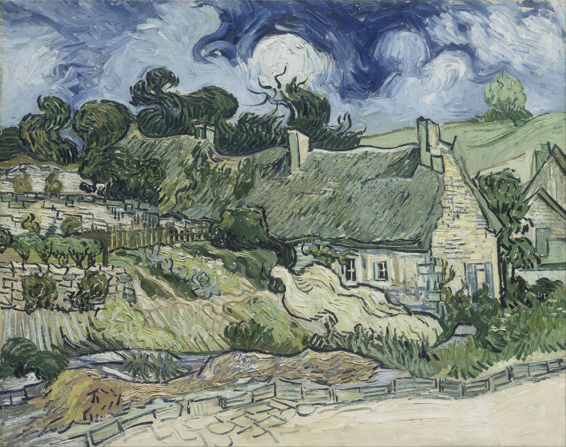 Reproduction du tableau « Chaumes de Cordeville - Vincent van Gogh » par Alpha Reproduction en peinture à l’huile