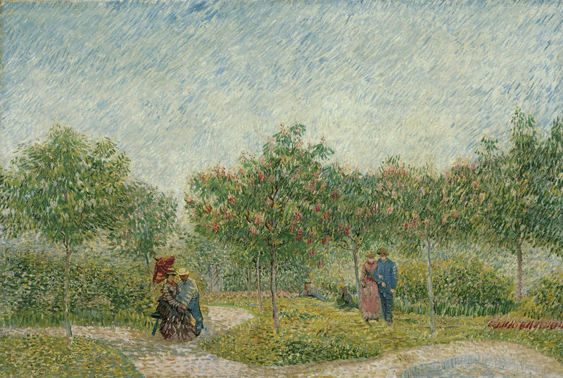 Jardim em Montmartre com amantes - Vincent van Gogh