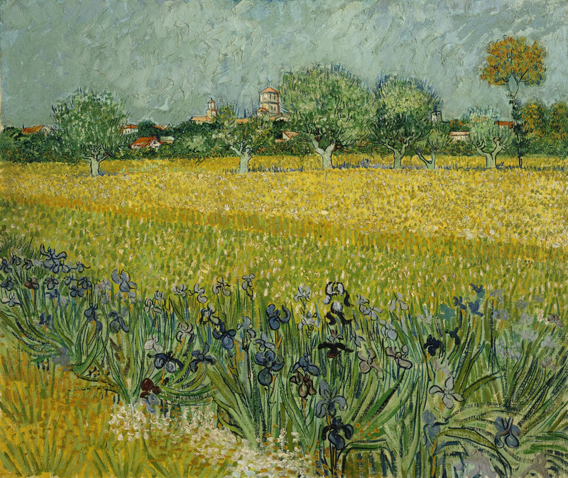 O Campo de Trigo com Íris - Vincent van Gogh