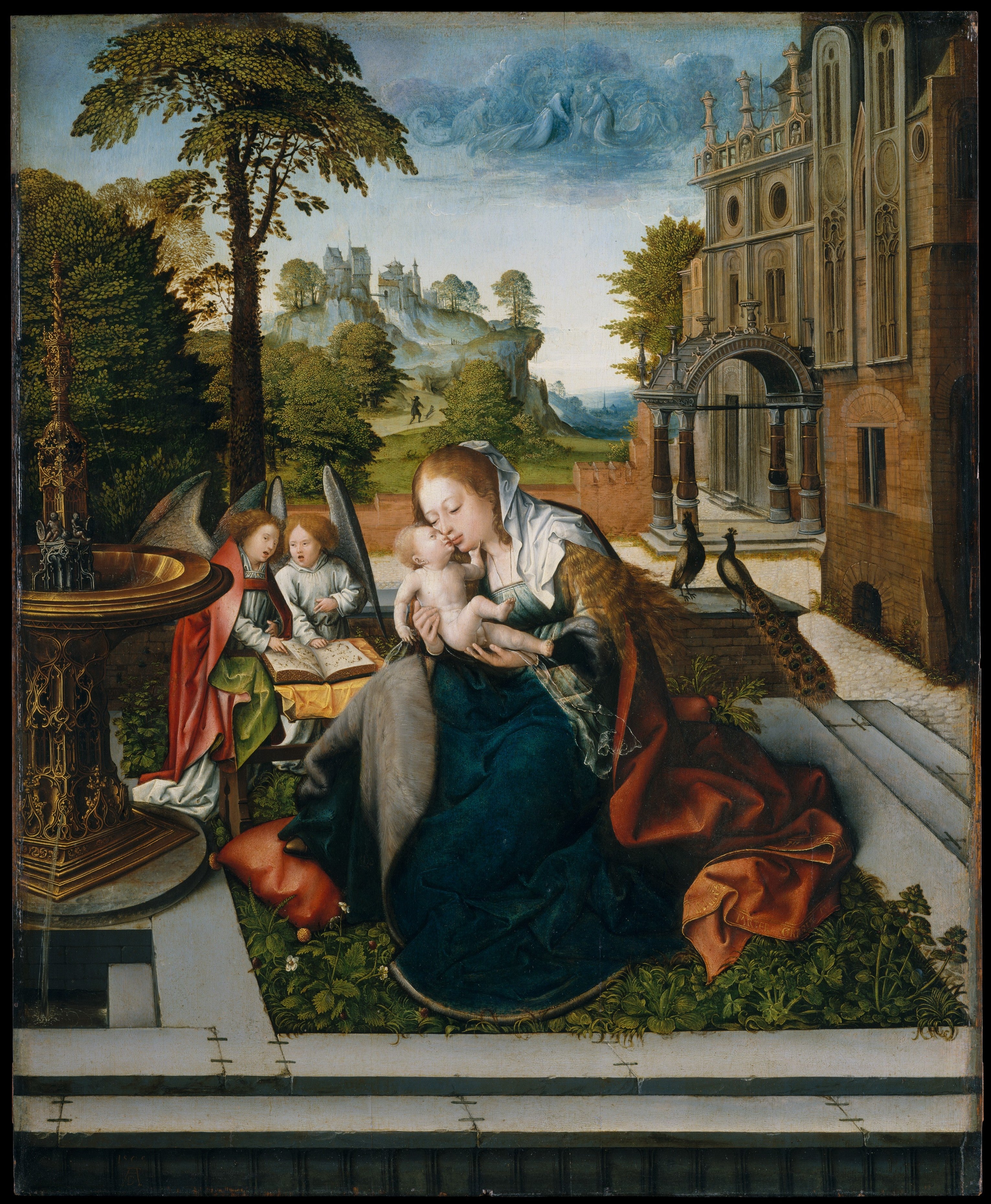 Vierge à l'Enfant avec des anges - Bernard van Orley