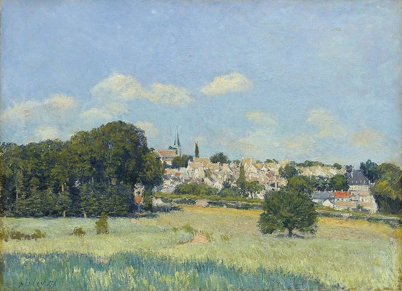 Vista de Marly-le-Roi sob o sol - Alfred Sisley