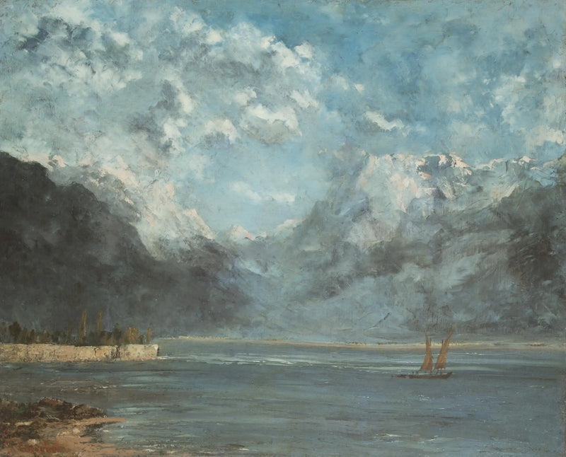 Vista do Lago de Genebra - Gustave Courbet