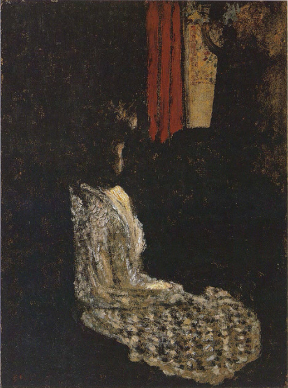Femme assise dans une pièce sombre - Édouard Vuillard