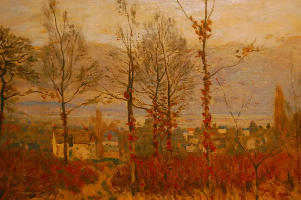 Reproduction du tableau « Vue de Louveciennes en automne - Alfred Sisley » par Alpha Reproduction en peinture à l’huile