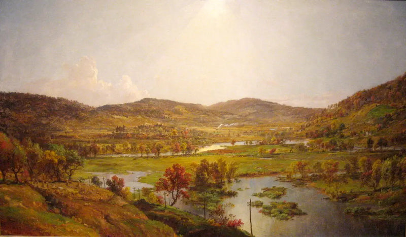 Planícies de Sydney com a confluência dos rios Susquehanna e Unadilla - Jasper Francis Cropsey