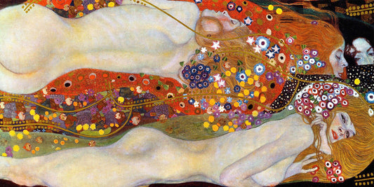 🐍✨ Serpentes de água – Gustav Klimt (cerca de 1904–1907)