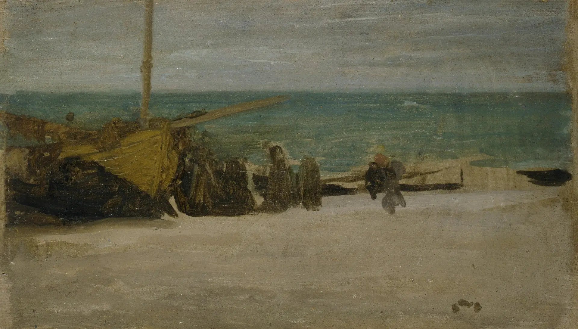 Reproduction du tableau « Bord de mer : gris et noir - James Abbott McNeill Whistler » par Alpha Reproduction en peinture à l’huile