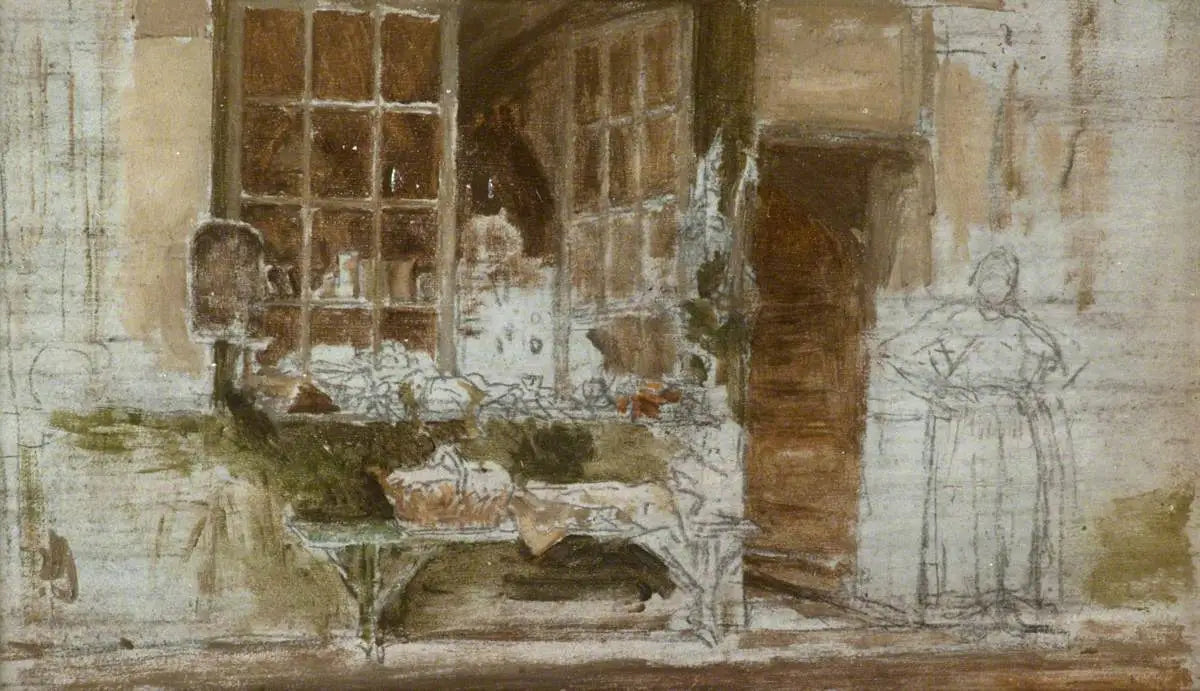 Reproduction du tableau « La Boutique du Primeur, Paris - James Abbott McNeill Whistler » par Alpha Reproduction en peinture à l’huile