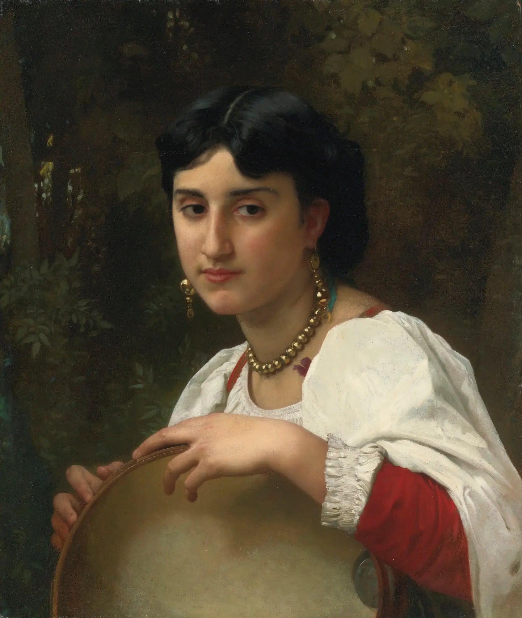 Reproduction du tableau « Italienne au tambourin - Bouguereau » par Alpha Reproduction en peinture à l’huile