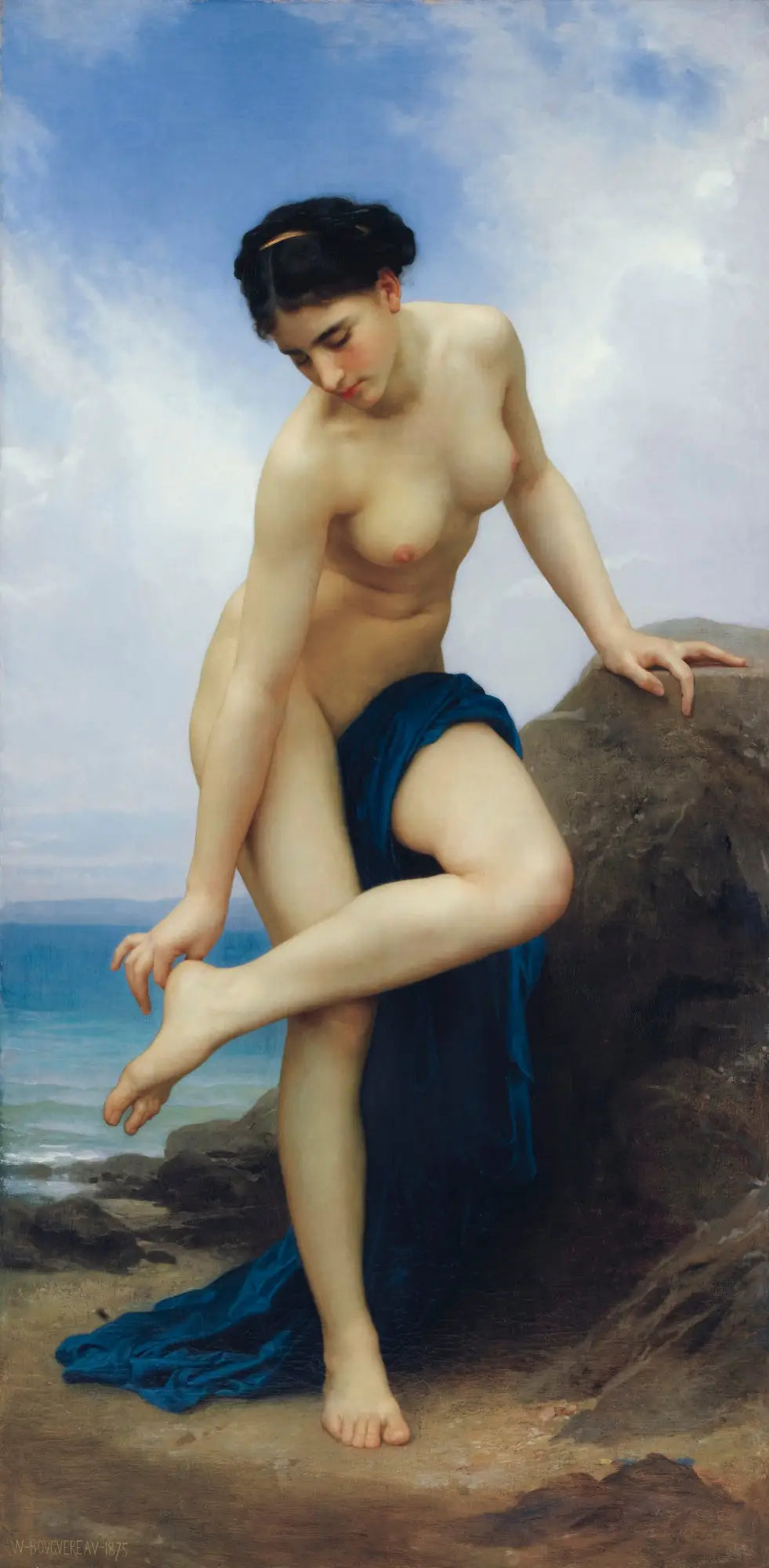 Reproduction du tableau « Après le Bain - Bouguereau » par Alpha Reproduction en peinture à l’huile