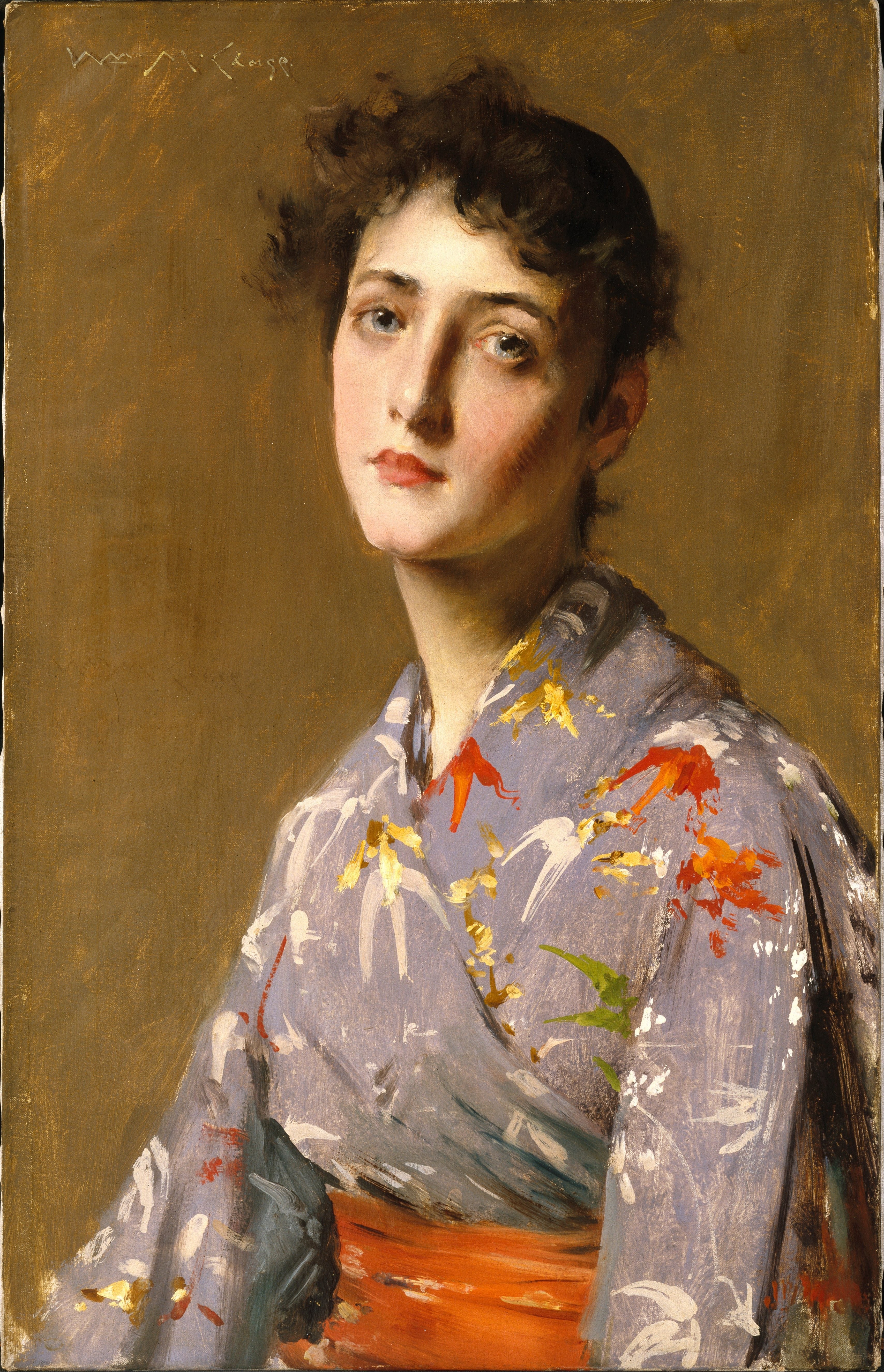 Fille en costume japonais - William Merritt Chase