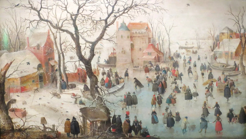 Paysage d'hiver avec patineurs sur glace - Hendrick Avercamp