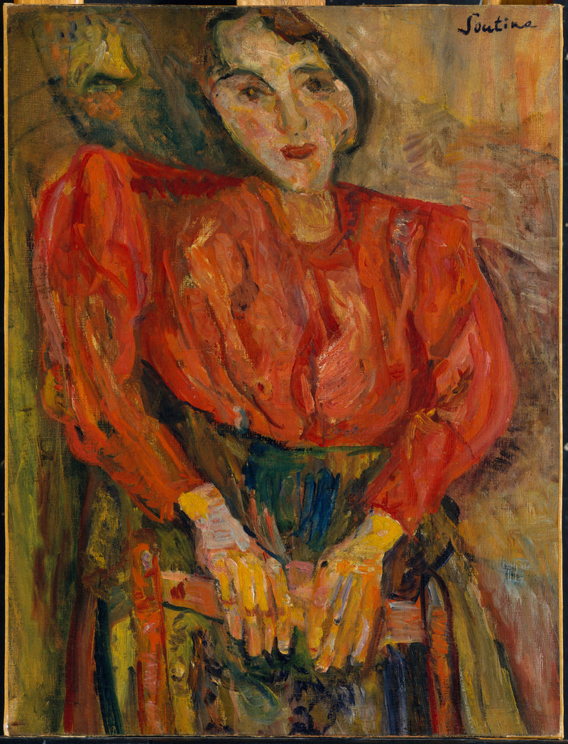 Mulher de blusa vermelha - Chaim Soutine
