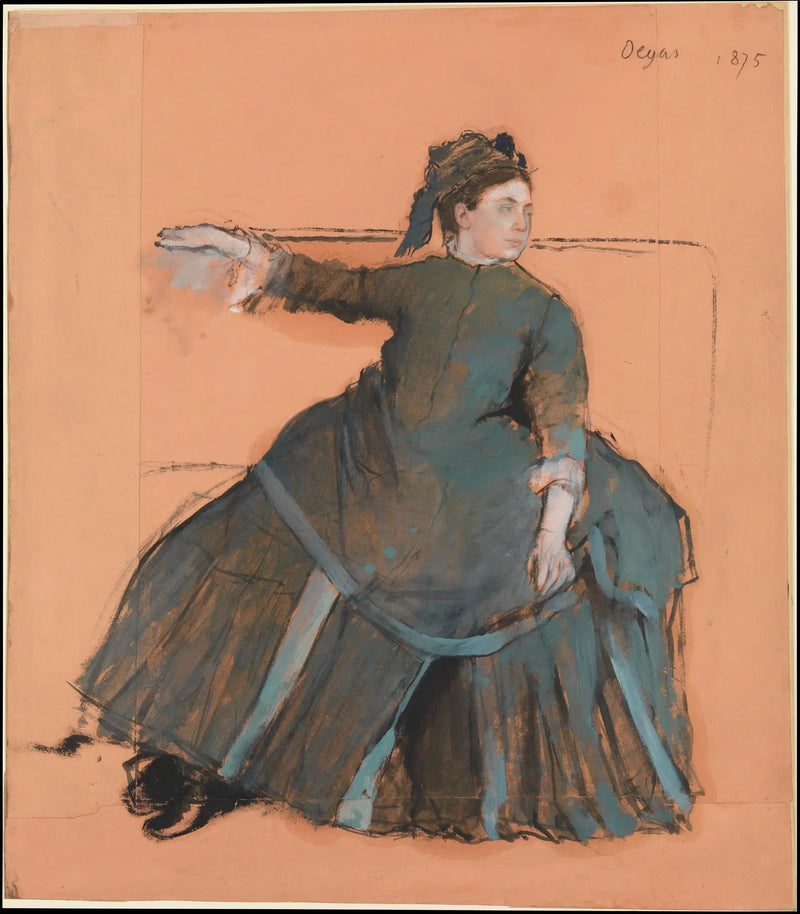 Mulher em um sofá - Edgar Degas