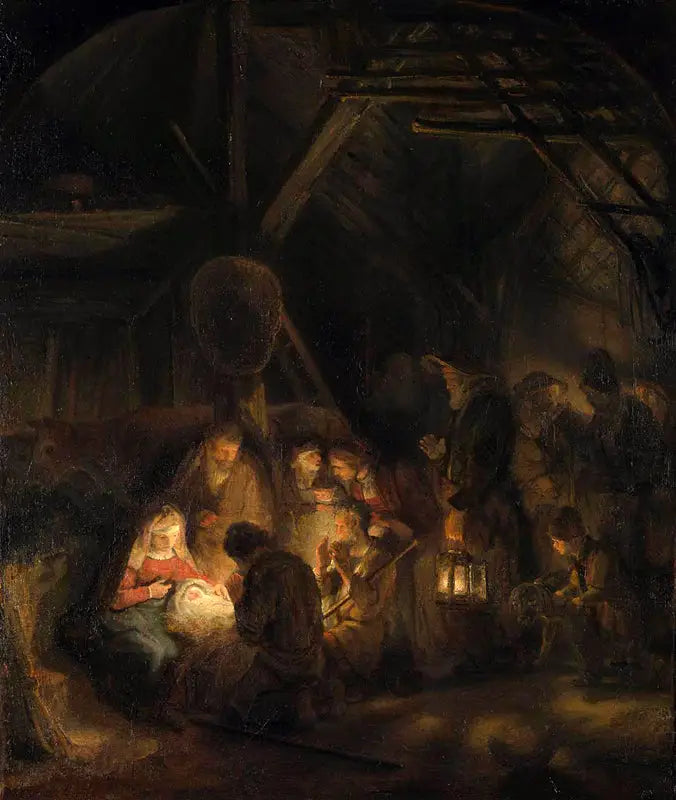 L’Adoration des bergers - Rembrandt